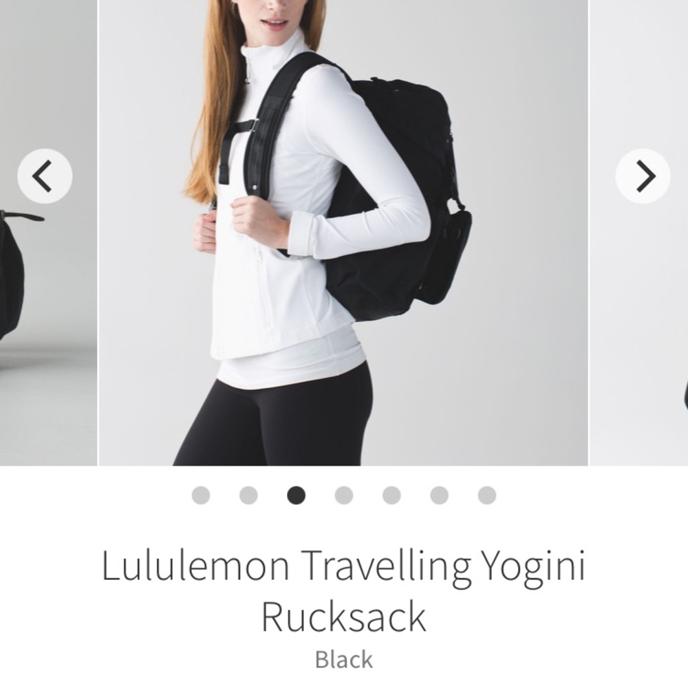 Lululemon Backpack yoga bag Black great quality read has mat holder * read